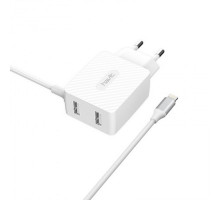 Зарядний пристрій HAVIT HV-H143 2USB з Lightning кабелем