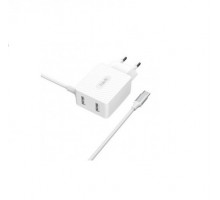 Зарядний пристрій HAVIT HV-H144 2USB з Type-C кабелем