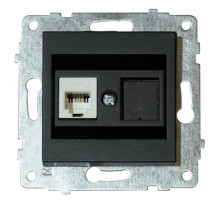Механізм розетки комп'ютерної (CAT6) GRANO чорний