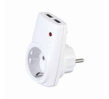 Розетка з заземленням + USB AXIS
