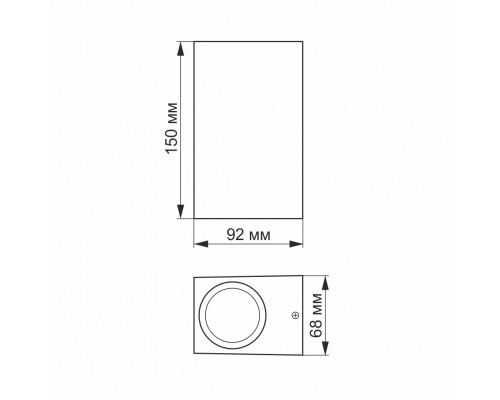 LED Світильник архітектурний AR012G IP54 VIDEX GU10x2