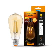 LED лампа VIDEX Filament ST64FA 10W E27 2200K бронза