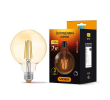 LED лампа VIDEX Filament G95FAD 7W E27 2200K дімерна бронза