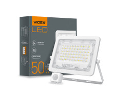 LED прожектор VIDEX F2e 50W 5000K з датчиком руху та освітленості
