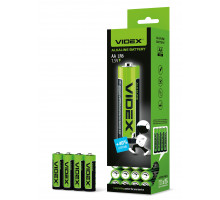 Батарейка лужна Videx LR6/AA 4шт SHRINK