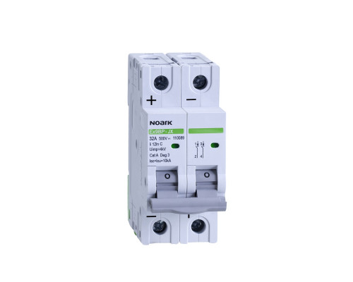 DC Автоматичний вимикач 10 kA, хар-ка C, 10 A, 500 V DC, 2 полюса, Ex9BP-JX(+) 2P C10