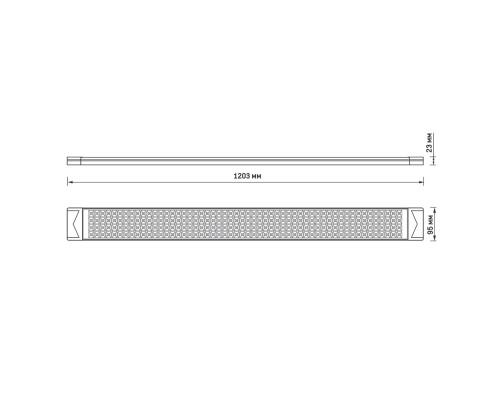 LED світильник лінійний VIDEX 100W 1,2М 5000K