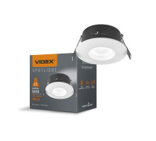 Світильник VIDEX під лампу GU10 врізний Круглий Білий IP54 VL-SPF10R-W