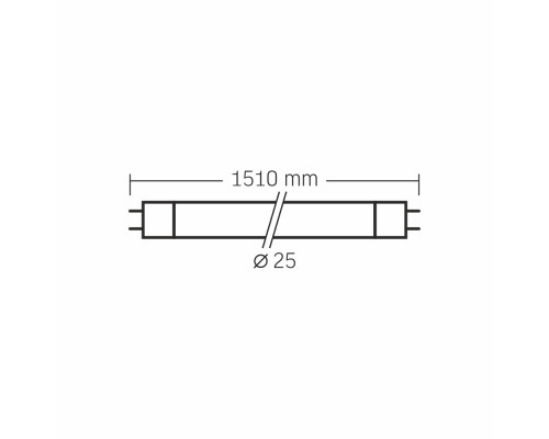 LED лампа VIDEX T8 24W 1.5M 4000K 185-265V матова
