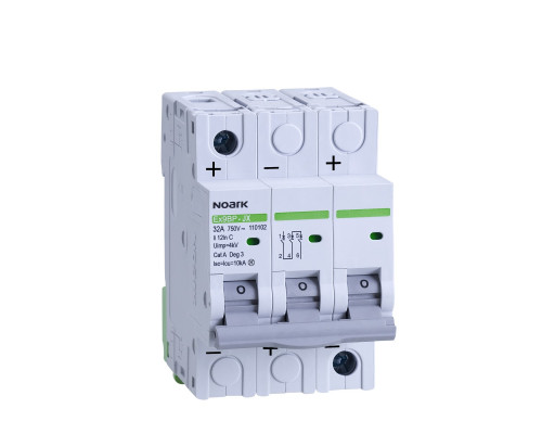 DC Автоматичний вимикач 10 kA, хар-ка C, 1 A, 750 V DC, 3 полюса, Ex9BP-JX(+) 3P C1
