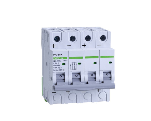 DC Автоматичний вимикач 10 kA, хар-ка C, 16 A, 1000 V DC, 4 полюса, Ex9BP-JX(+) 4P C16