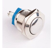Кнопка нажимная металева KHM-16-B10 (S)
