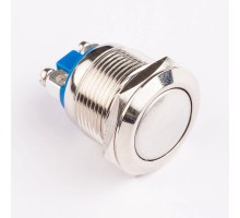 Кнопка нажимная металева KHM-19-B10 (S)