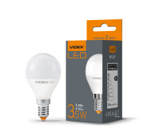 LED лампа VIDEX  G45e 3.5W E14 3000K