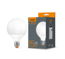 LED лампа VIDEX  G95e 15W E27 3000K