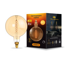 LED лампа VIDEX Filament G200FASD 8W E27 2200K дімерна бронза