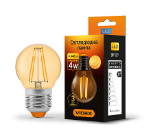 LED лампа VIDEX Filament G45FA 4W E27 2200K бронза