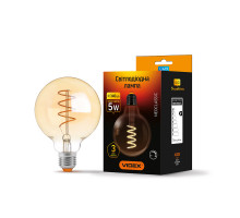 LED лампа VIDEX Filament G95FASD 5W E27 2200K дімерна бронза