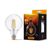 LED лампа VIDEX Filament G95FD 7W E27 4100K дімерна