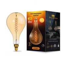 LED лампа VIDEX Filament PS160FASD 8W E27 2200K дімерна бронза