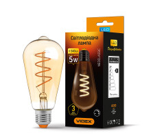 LED лампа VIDEX Filament ST64FASD 5W E27 2200K дімерна бронза