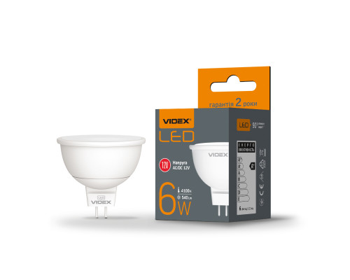 LED лампа VIDEX MR16e 12V 6W GU5.3 4100K