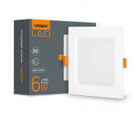LED світильник Back вбудований квадрат VIDEX 6W 5000K