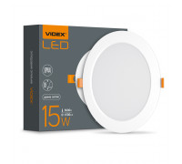 LED світильник Back вбудований круглий VIDEX 15W 5000K