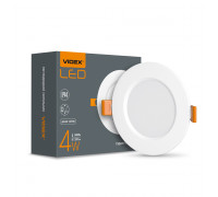 LED світильник Back вбудований круглий VIDEX 4W 5000K