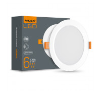 LED світильник Back вбудований круглий VIDEX 6W 5000K