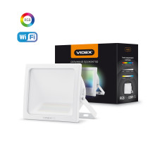 LED Смарт прожектор VIDEX 10W RGB Wi-fi 3000-6500 Білий