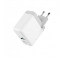 Швидкий зарядний пристрій HAVIT HV-H116 USB+Type-C QC3.0 White